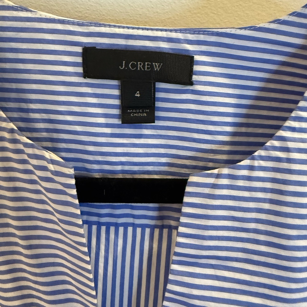 J. Crew Men's Light Blue Striped Shirt